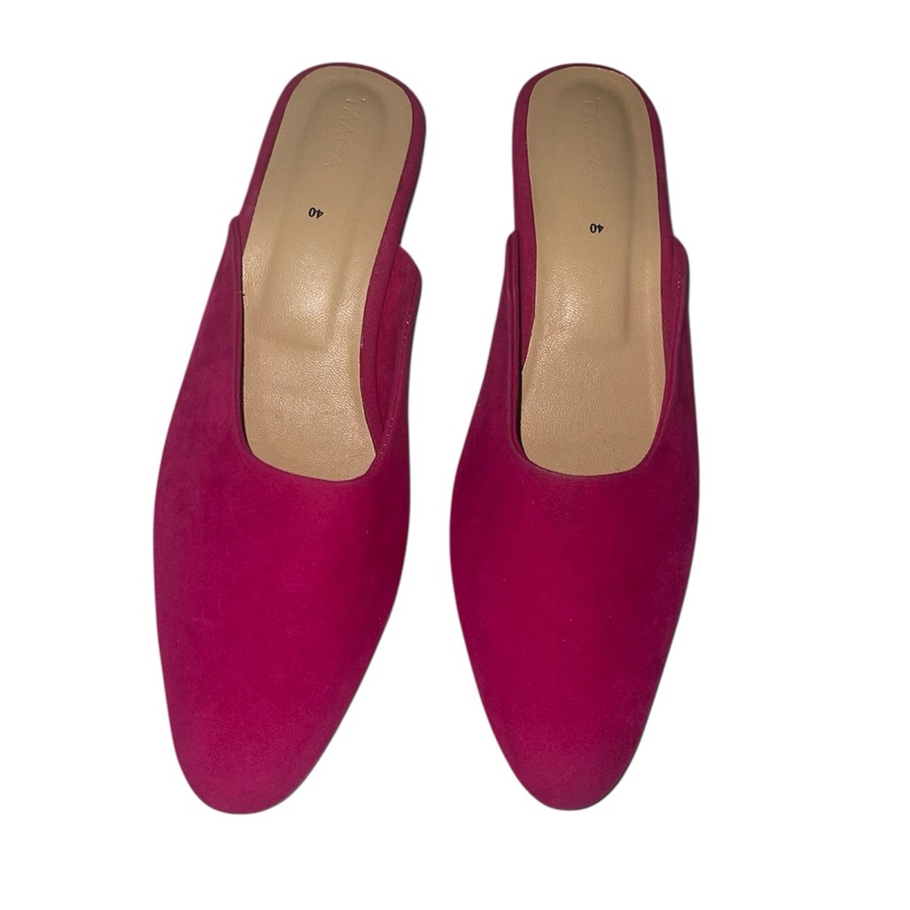 TAAGA Pink Velvet Slip-On Mules – EU 40 (US 9–9.5) NWOT